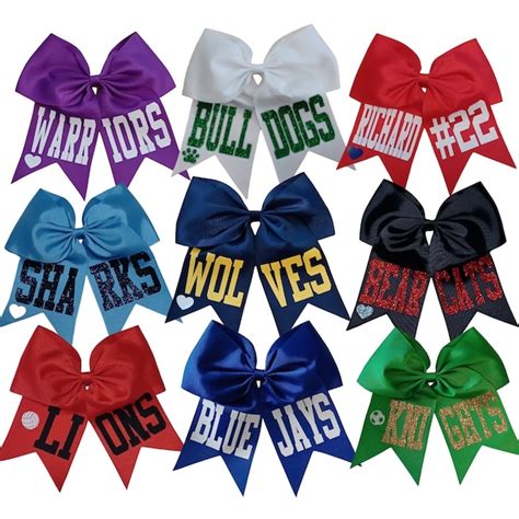 Team Bow, School Mascot Bow, Customize Colors and Name, 